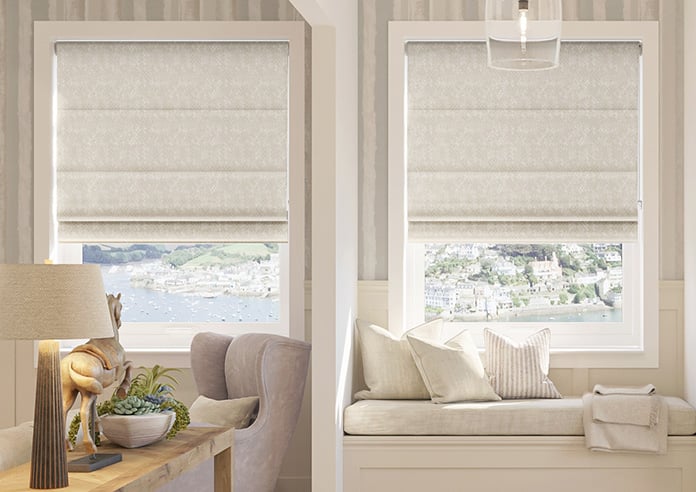 Nerida, Pearl - Motorised Roman Blind - Image 3